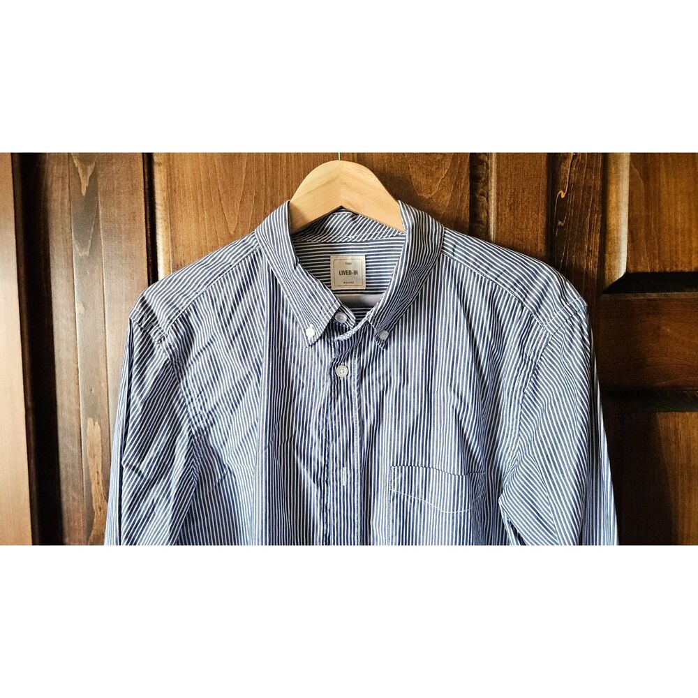 The Gap Lived-In Striped Men's Button Down Shirt | Large